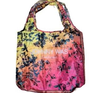 Johnny Was Red and Yellow Tote Bag Bohemian reusable shopping bag